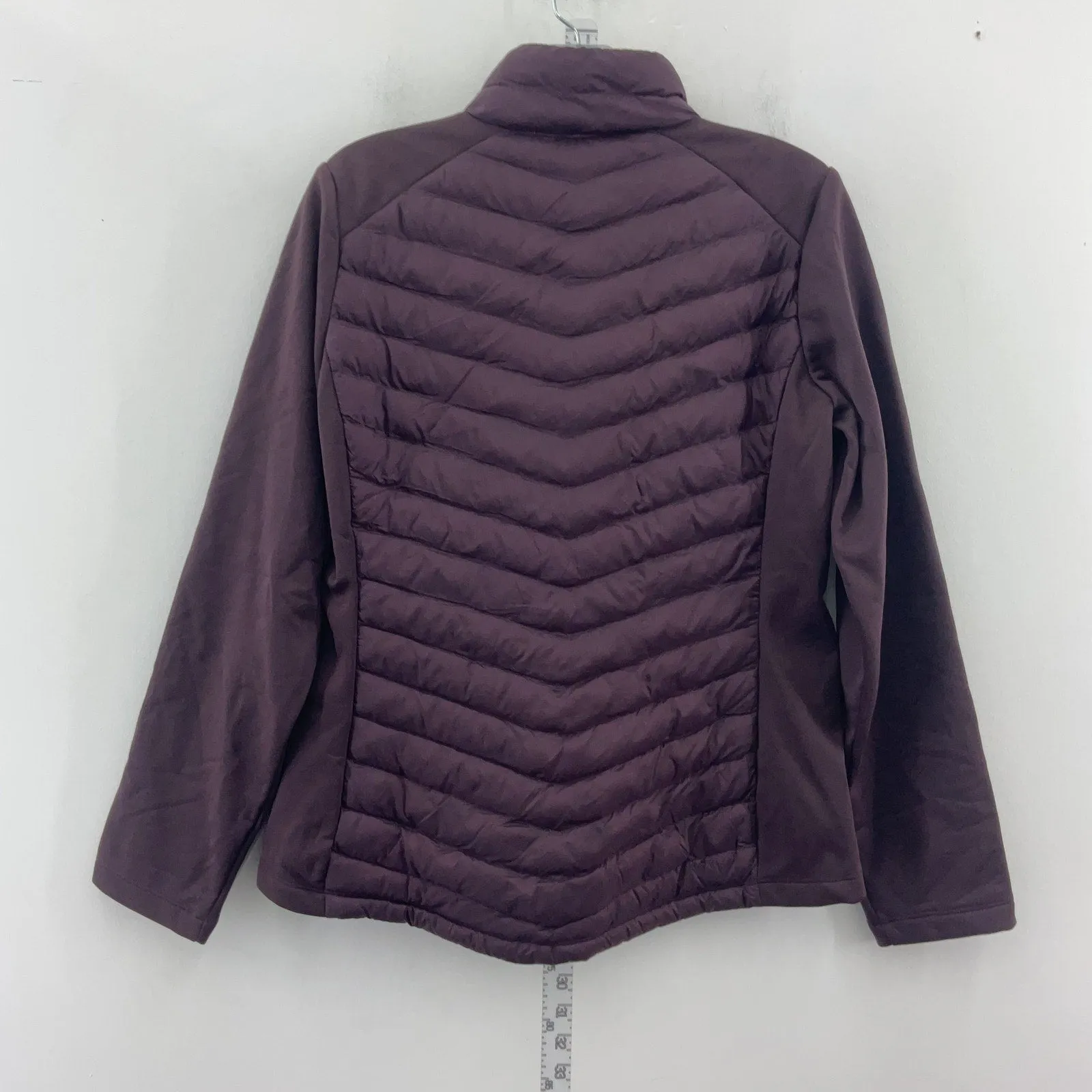 32 Degree Heat Women's Full Zip Small Quilted Nylon Jacket Purple