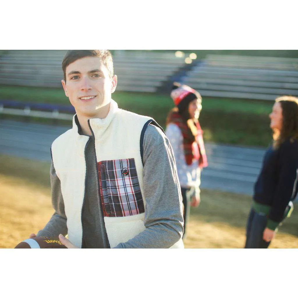 All Prep Reversible Vest in Cream by Southern Proper