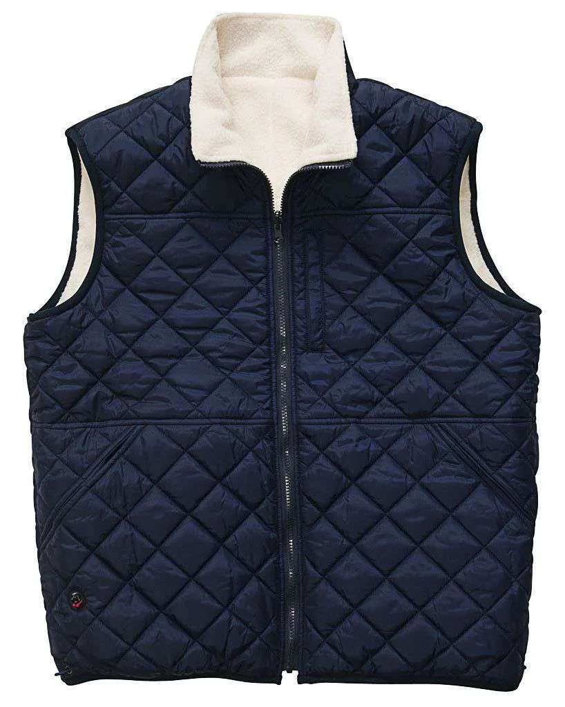 All Prep Reversible Vest in Cream by Southern Proper
