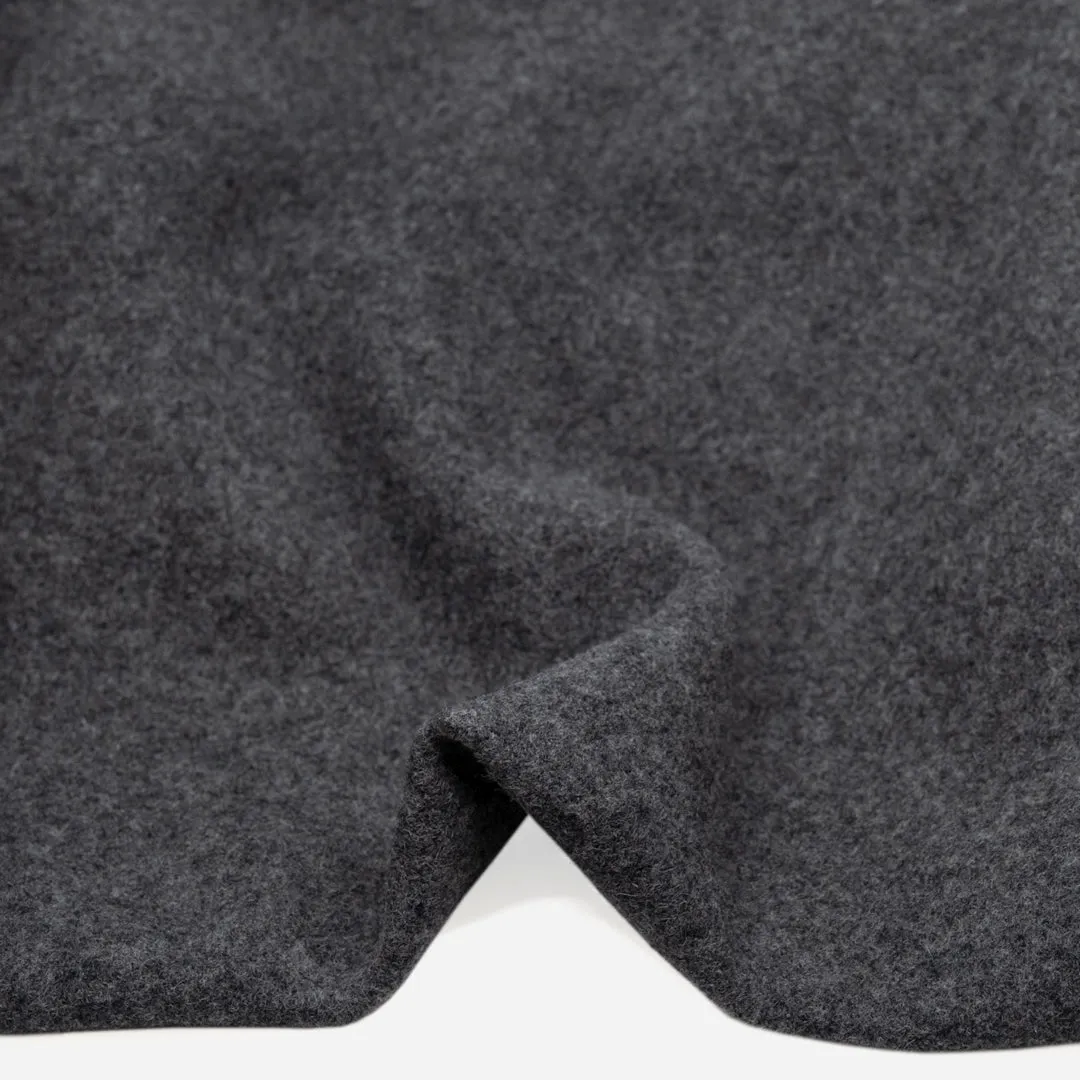 Boiled Wool Coating - Heather Charcoal
