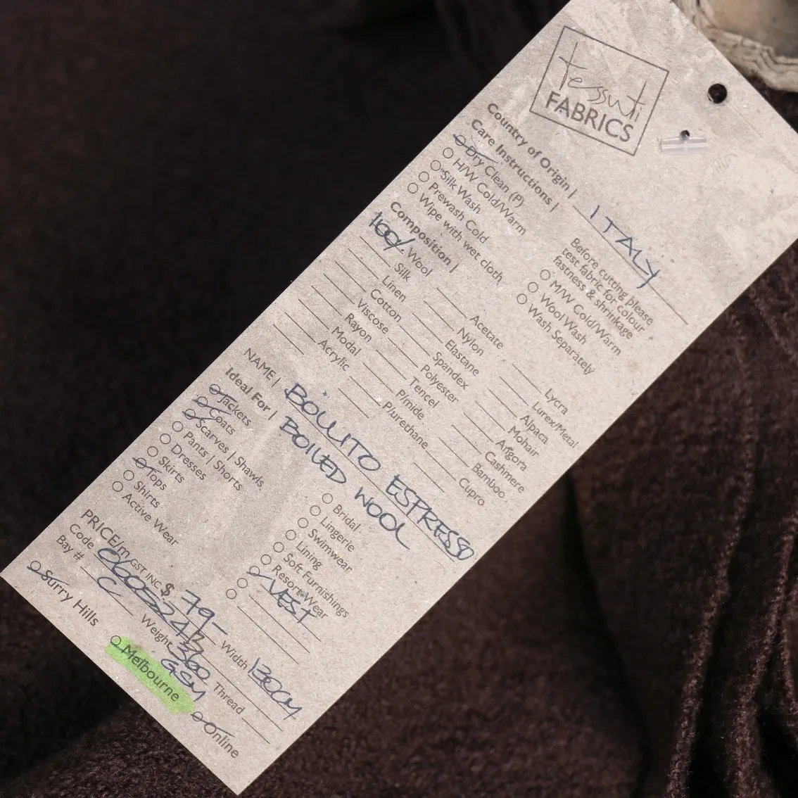 Bollito Espresso Boiled Wool