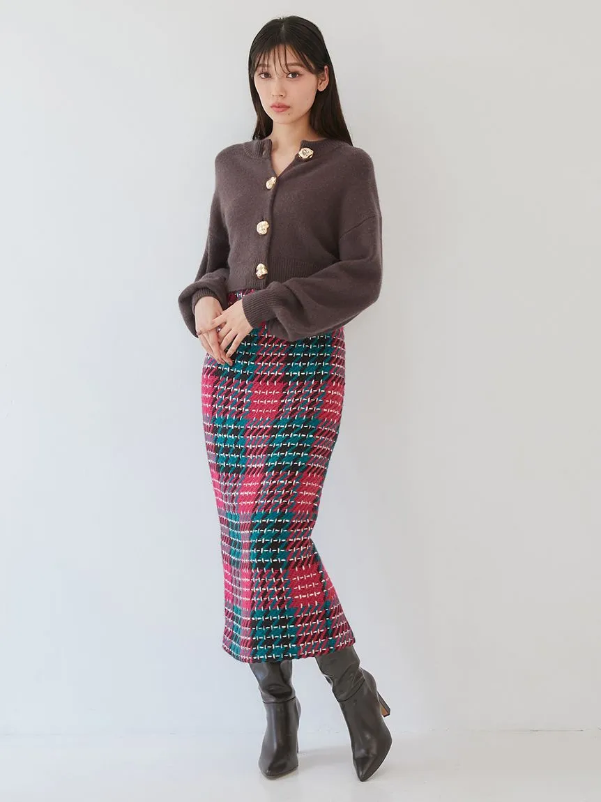 Button-Down Cropped Cardigan