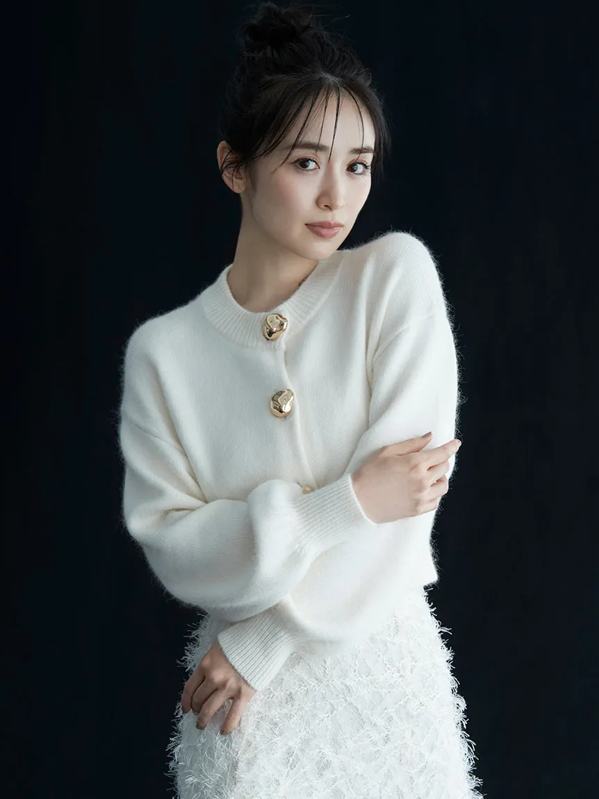 Button-Down Cropped Cardigan