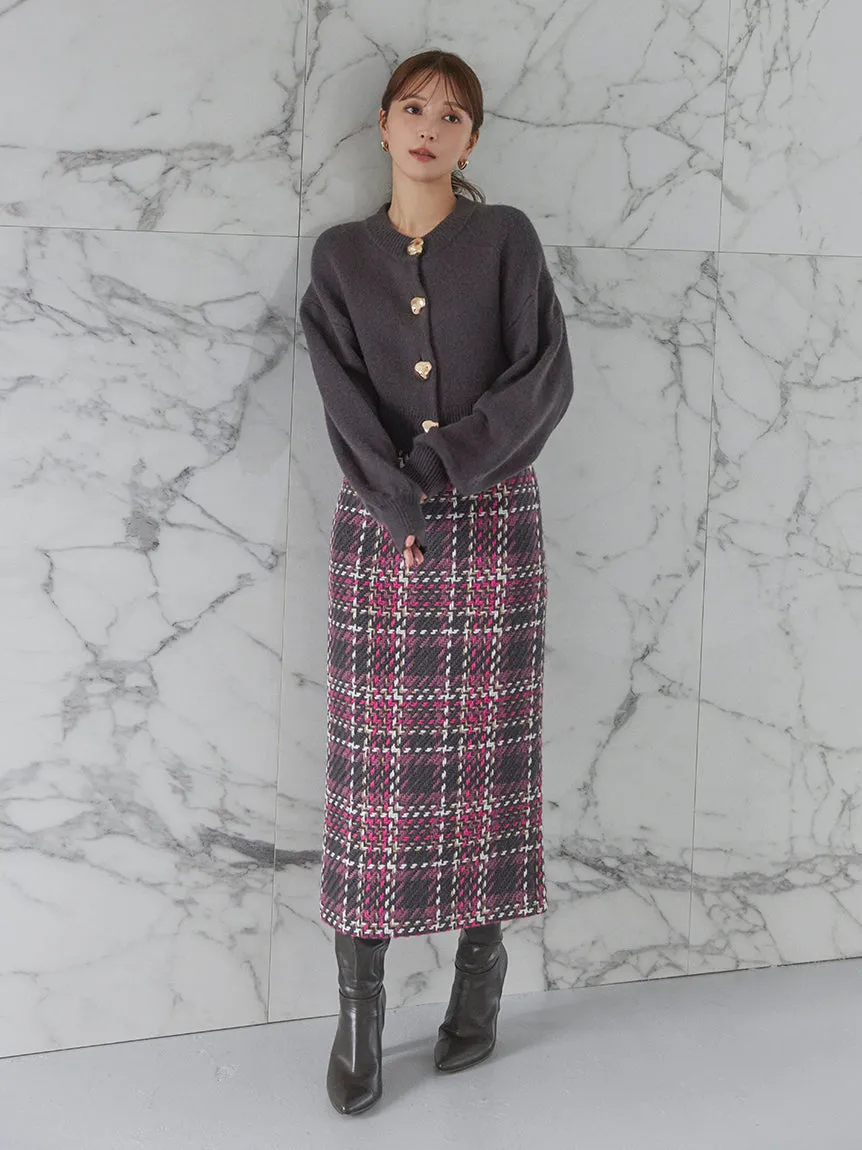 Button-Down Cropped Cardigan