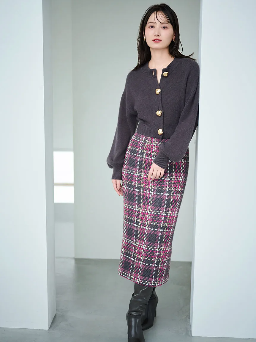 Button-Down Cropped Cardigan