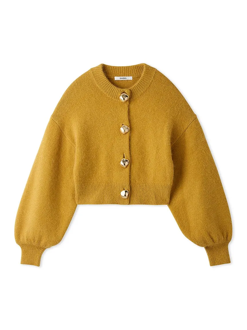Button-Down Cropped Cardigan