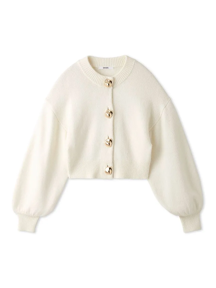 Button-Down Cropped Cardigan