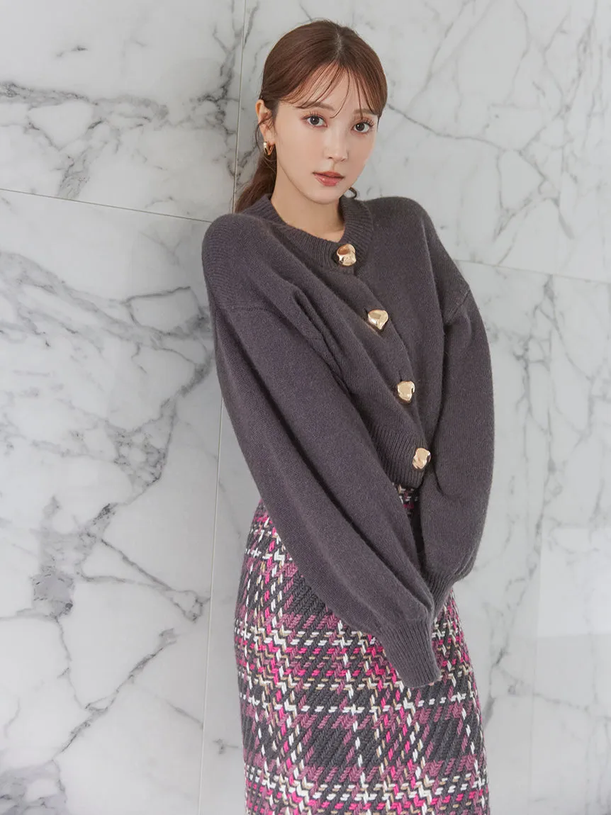 Button-Down Cropped Cardigan