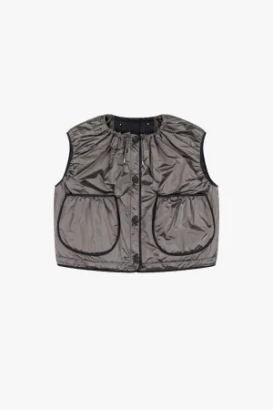Parachute Quilt Vest - Granite / Dark Olive